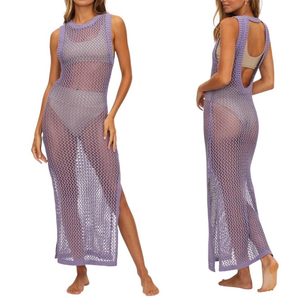 Beach Riot Crocheted Cotton Holly Dress Cover Up
